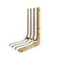 White and beige striped sisal L-shaped cat scratching post - Wild Indoors Pet