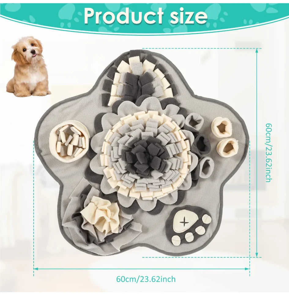 Dog snuffle mat product size - 60cm / 23.62 inch diameter - Wild Indoors Pet