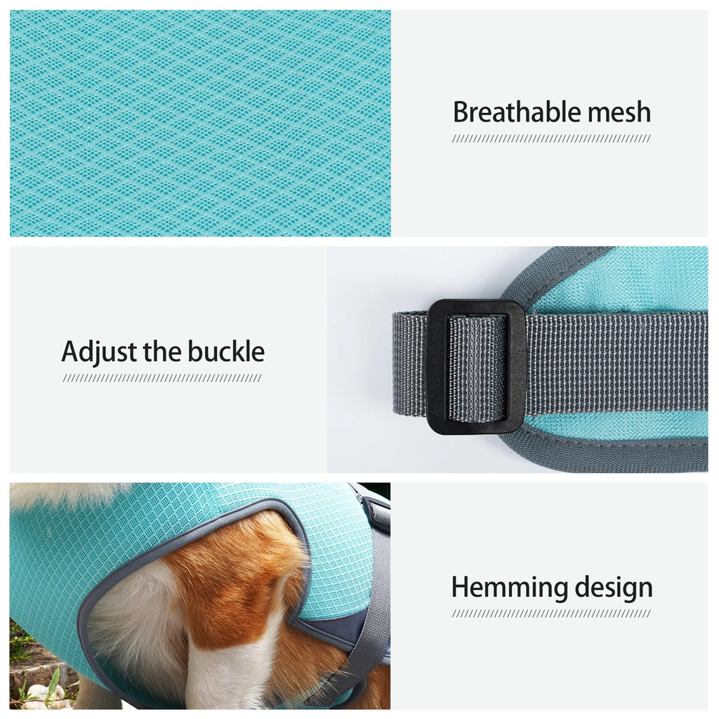 Adjustable buckle strap on Wild Indoors Pet dog cooling vest